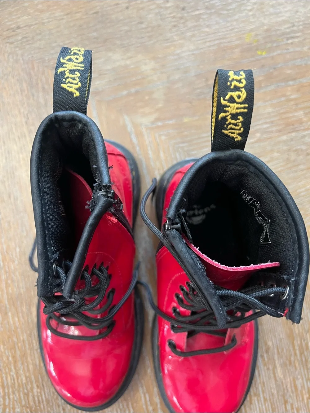Dr Marten red little girls boots size 13